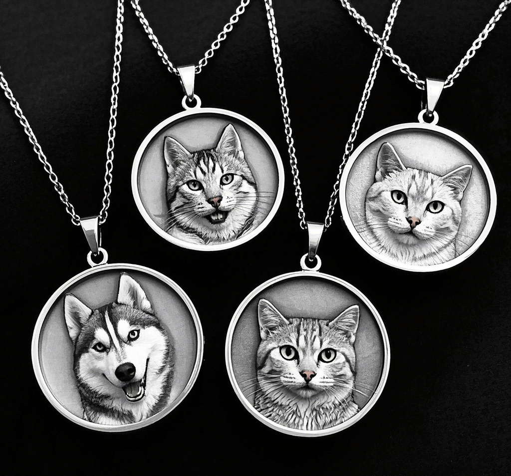 Custom Pet Relief Pendant Necklace