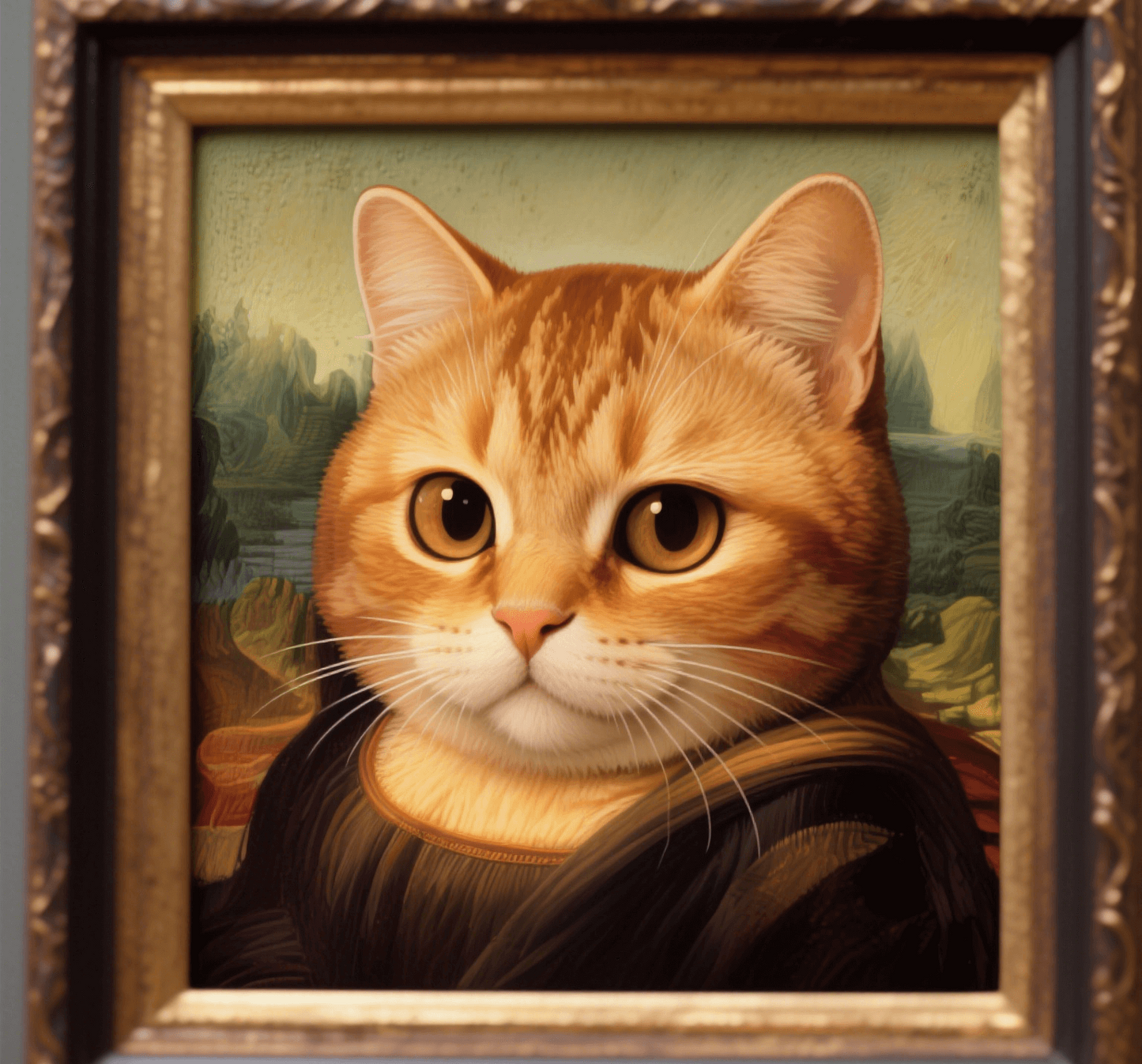 Custom Pet Photo- Personalized Pet Portrait -Mona Lisa