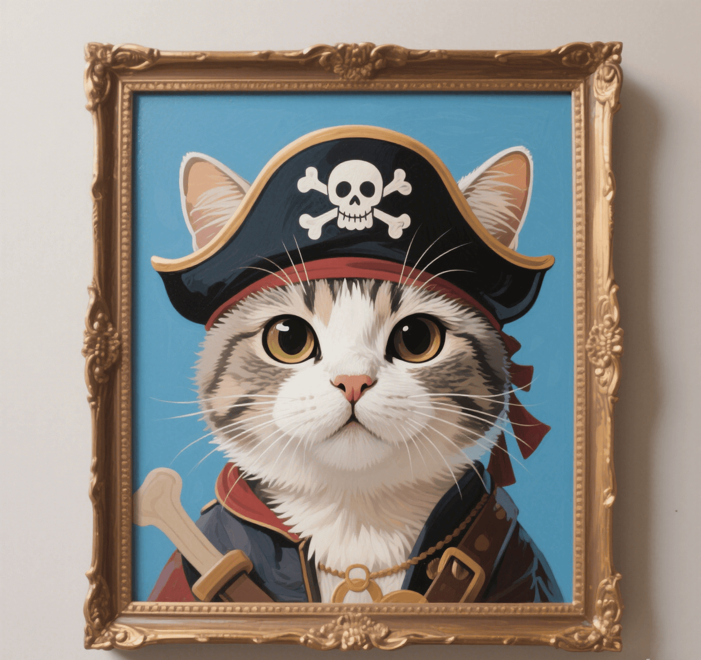 Custom Pet Photo- Personalized Pet Portrait - Pirate
