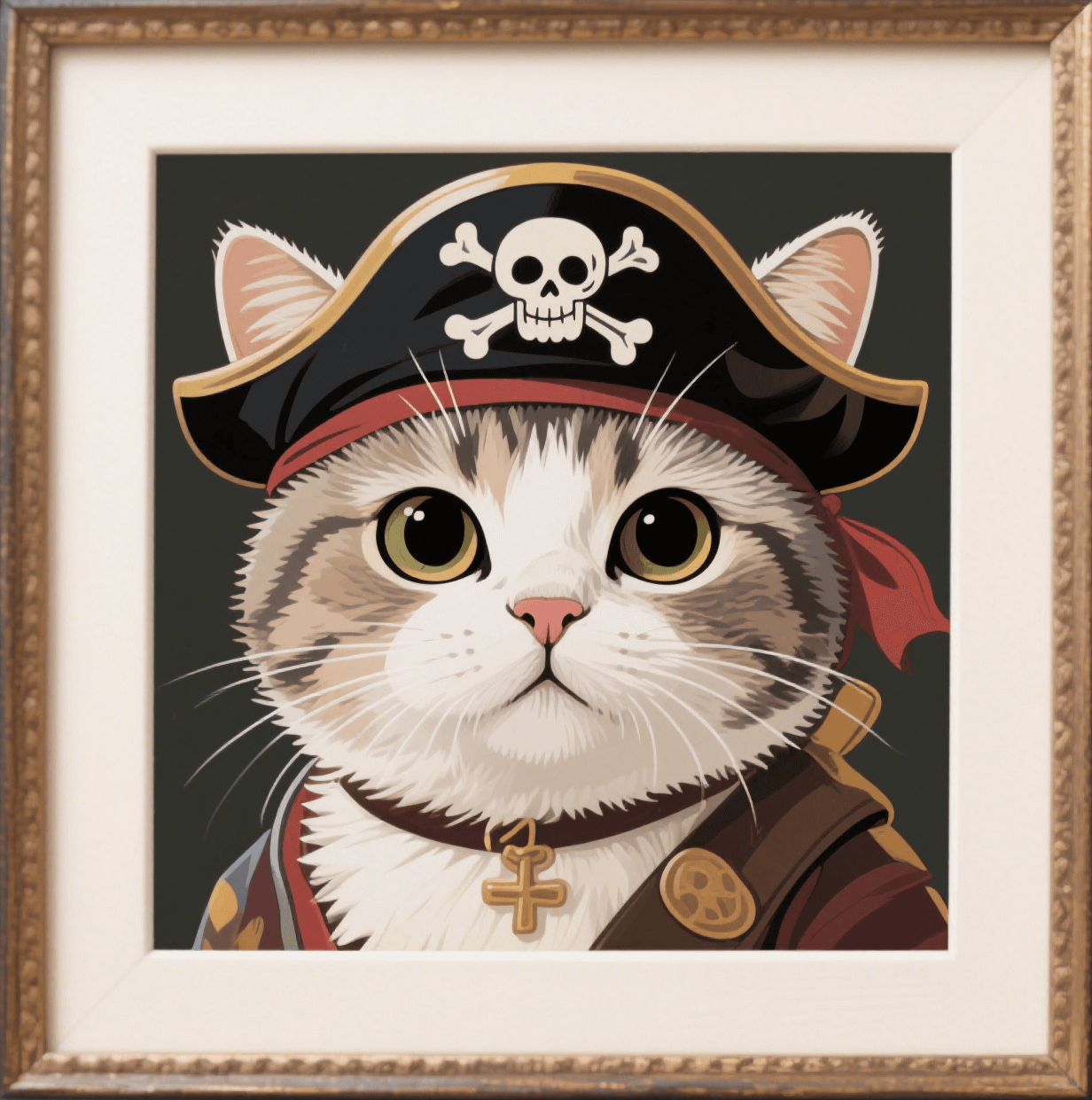 Custom Pet Photo- Personalized Pet Portrait - Pirate