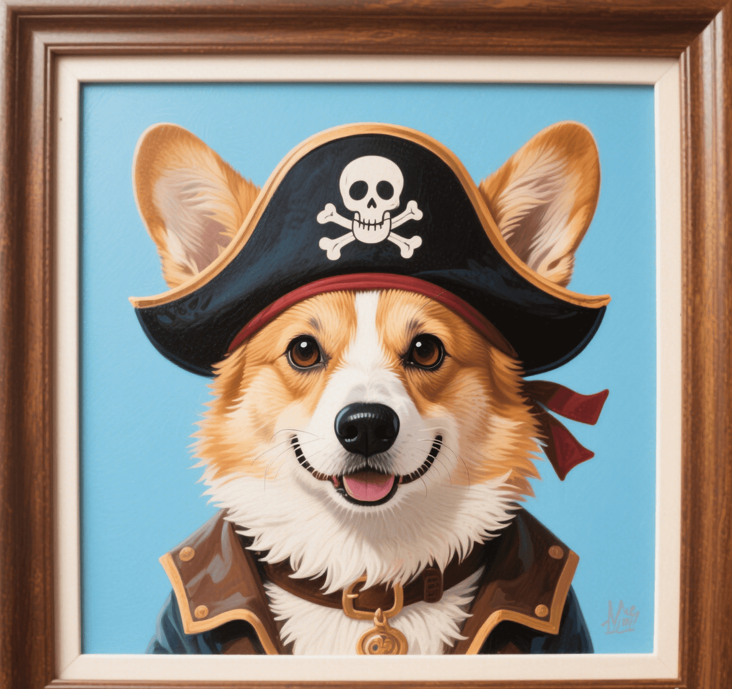 Custom Pet Photo- Personalized Pet Portrait - Pirate