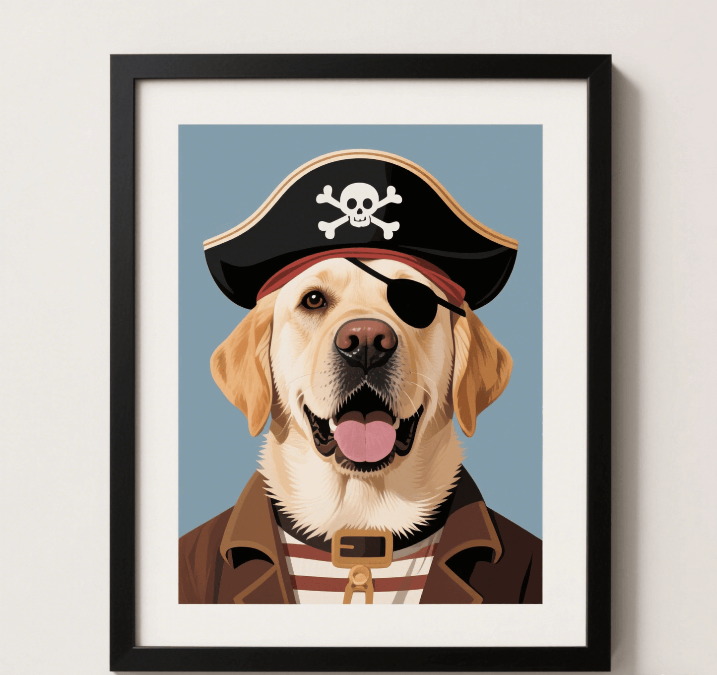 Custom Pet Photo- Personalized Pet Portrait - Pirate