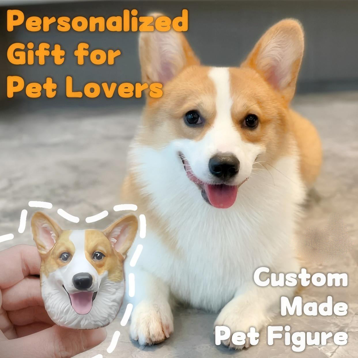 Custom Pet Photo- Personalized 3D Figure Handcrafted