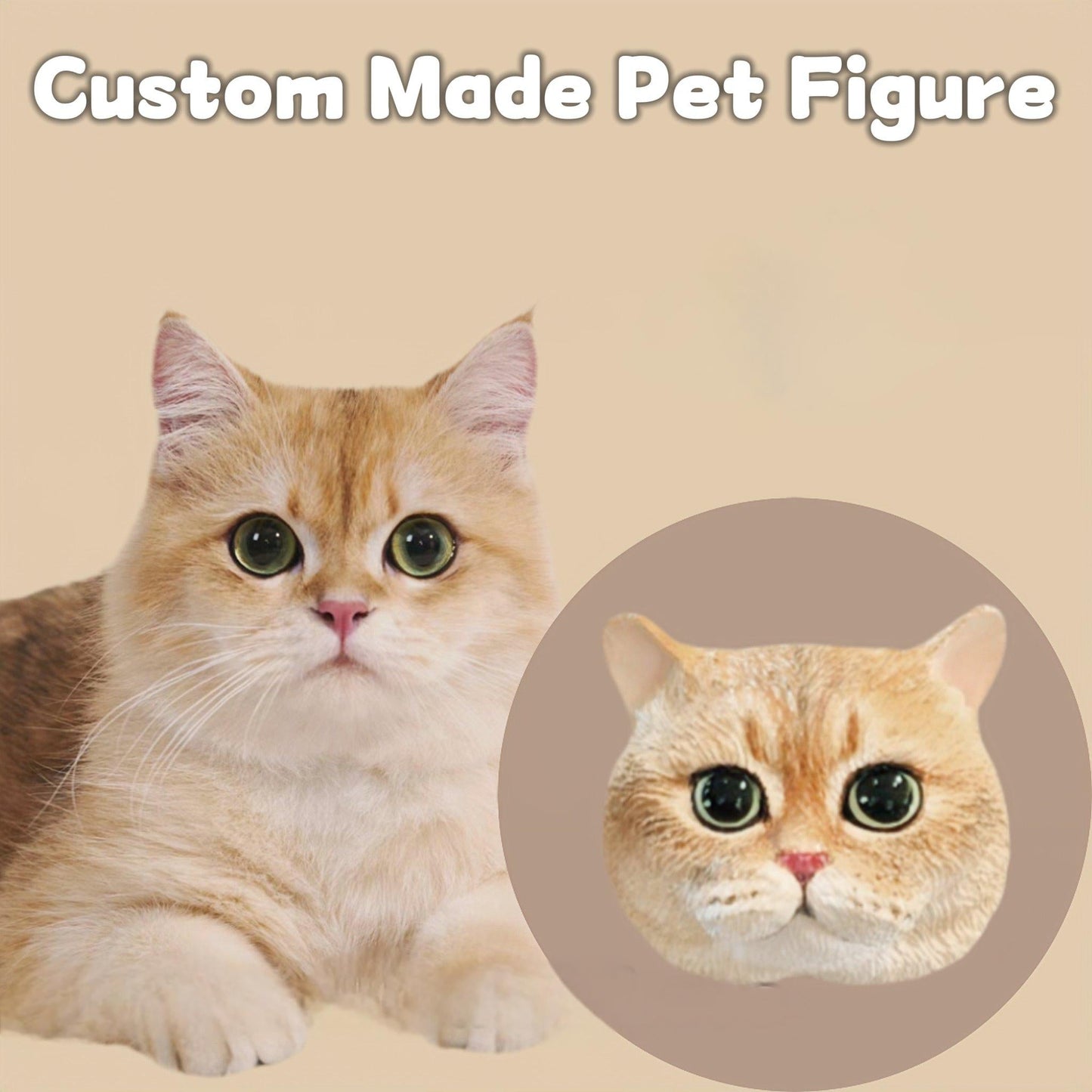 Custom Pet Photo- Personalized 3D Figure Handcrafted