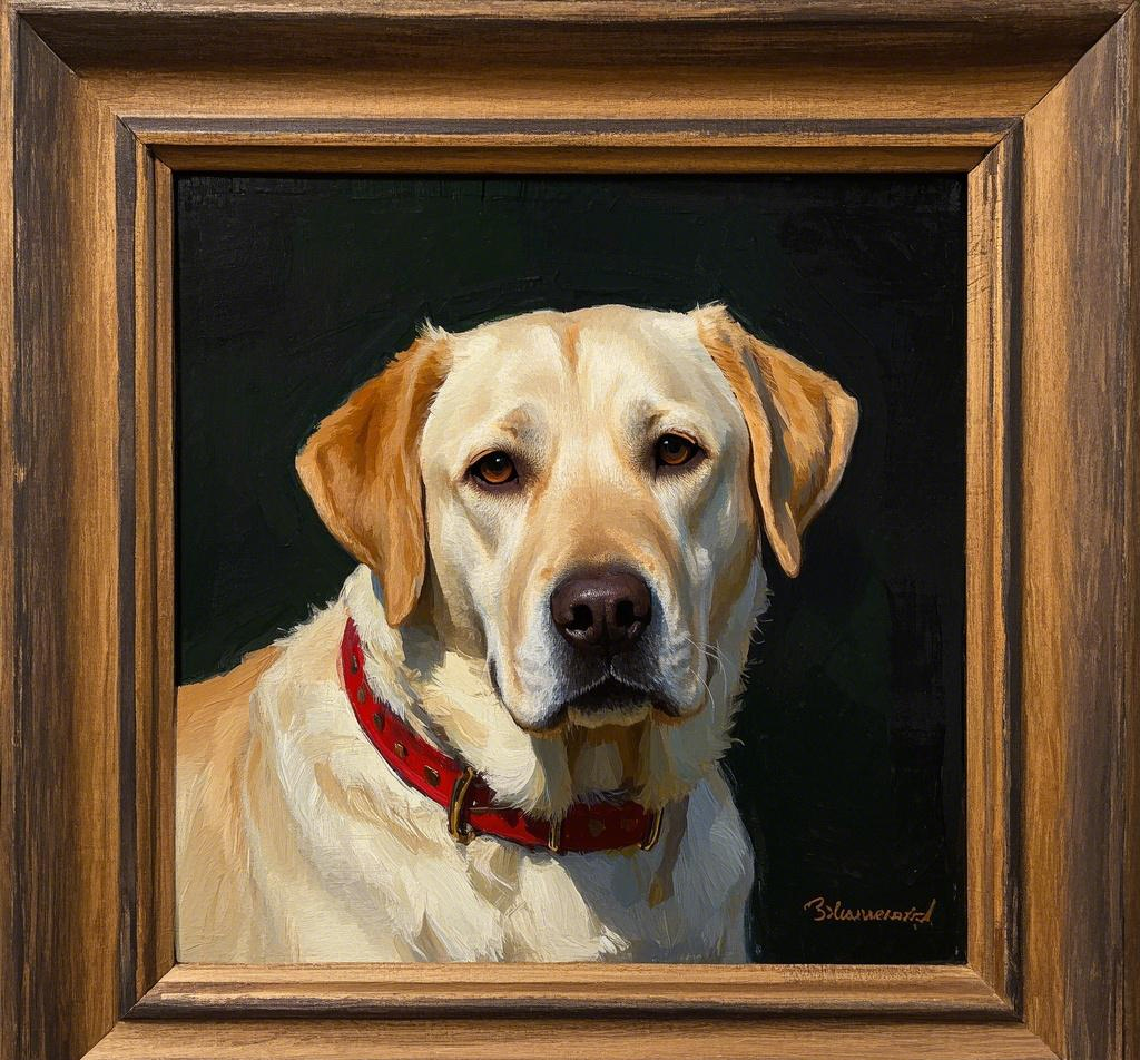 Custom Pet Photo- Personalized Pet Portrait Oil Painting Style