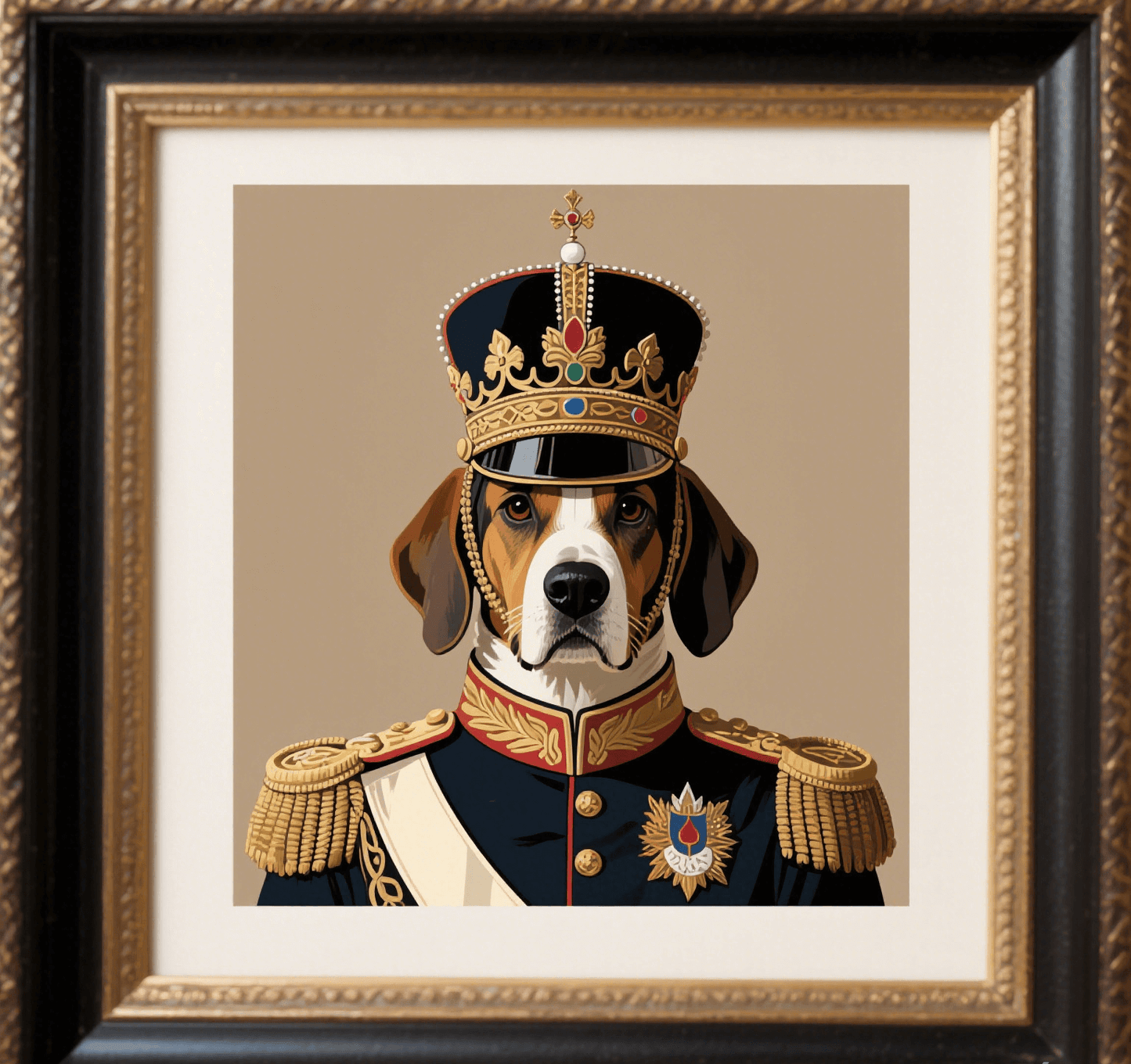 Custom Pet Photo- Personalized Pet Portrait -Royal General