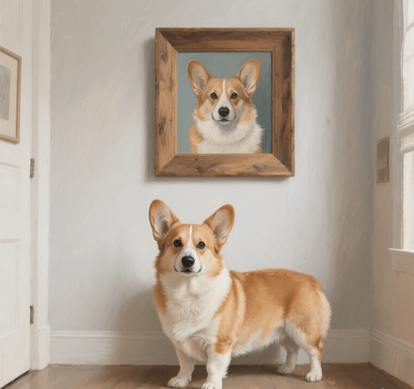 Custom Pet Portrait- Personalized Pet Portrait Crystal Porcelain canvas Painting