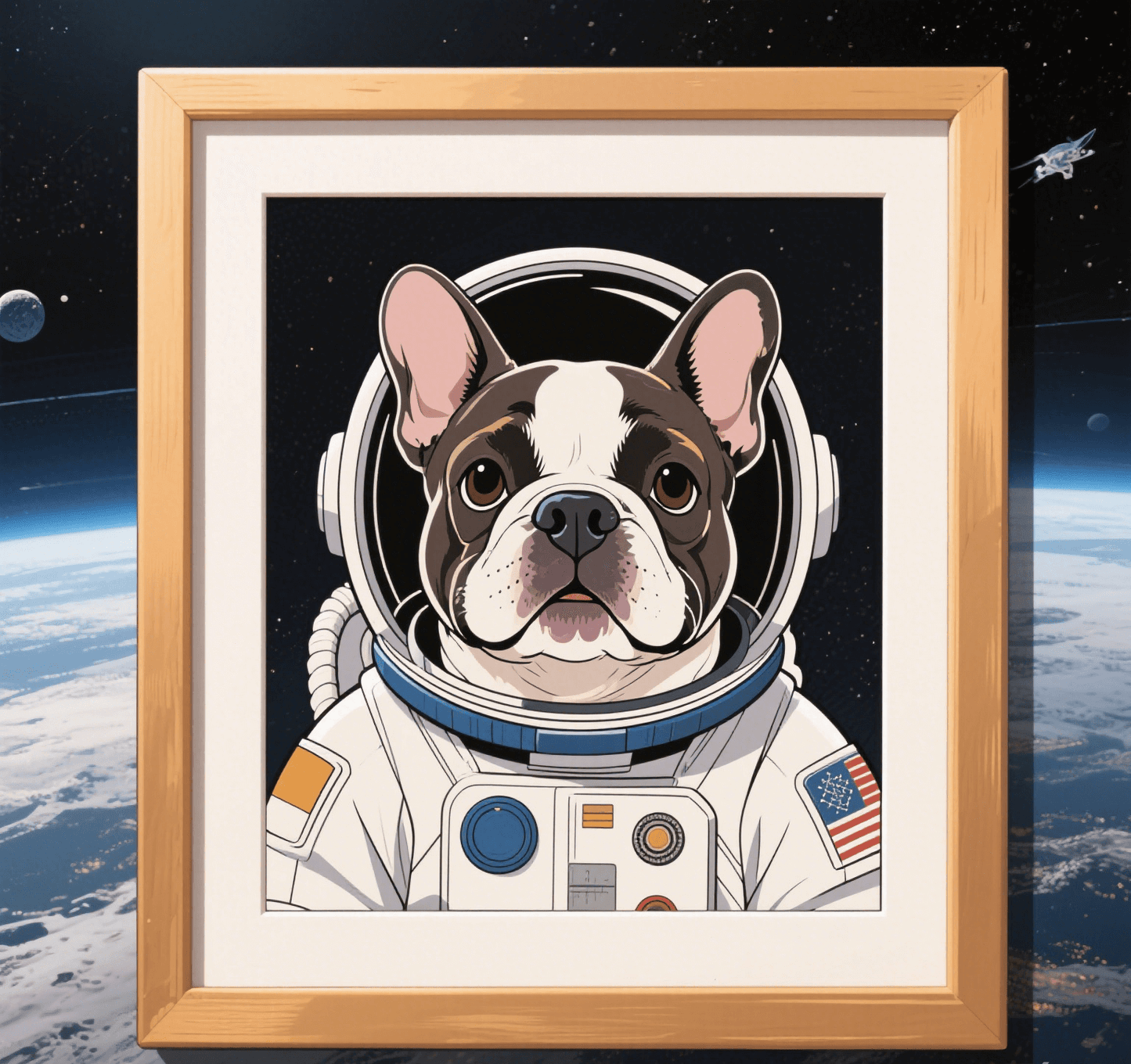 Custom Pet Photo- Personalized Pet Portrait -Astronaut