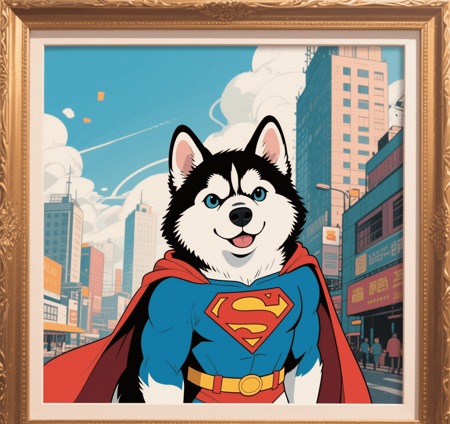 Custom Pet Photo- Personalized Pet Portrait -Superman