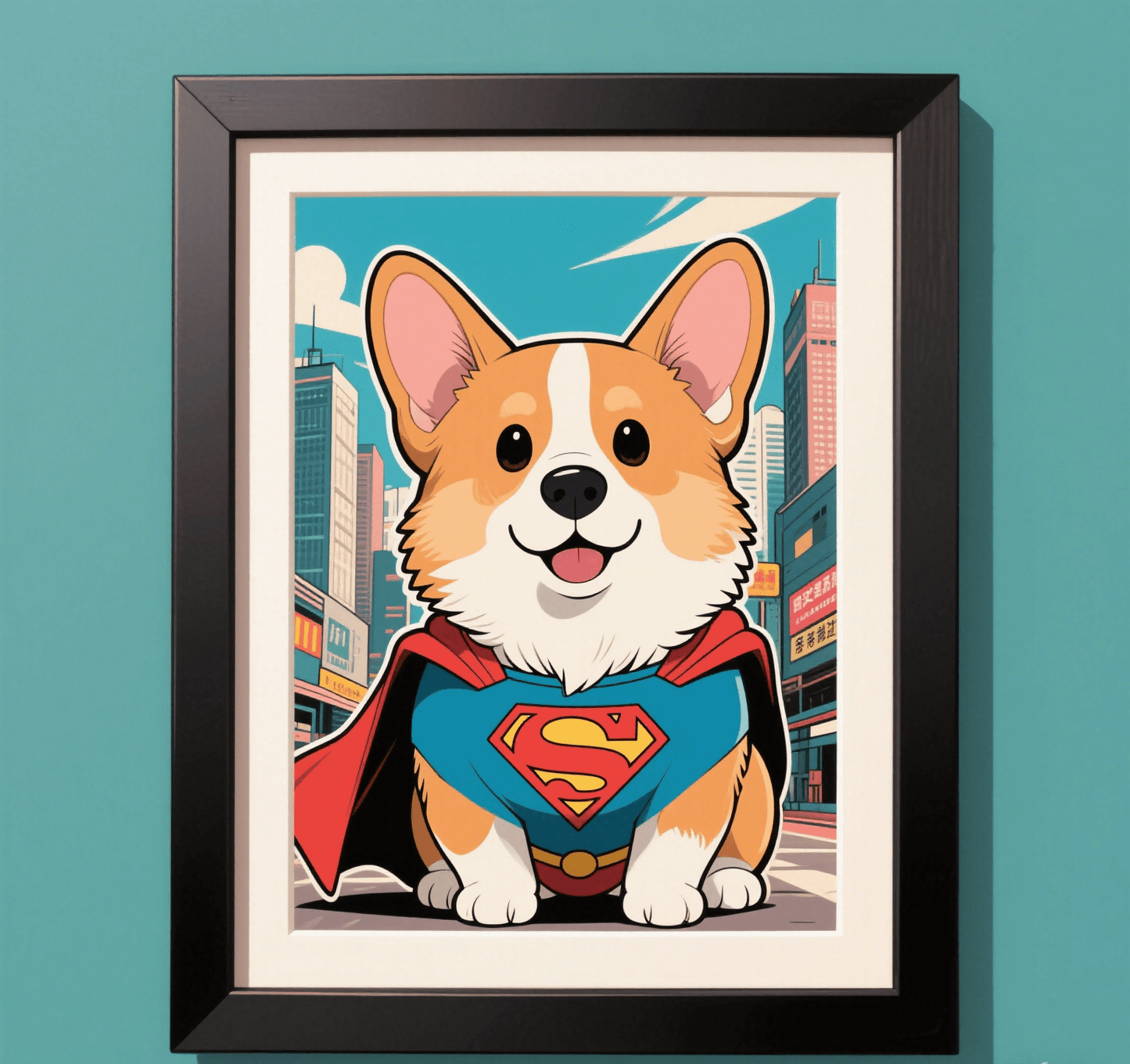 Custom Pet Photo- Personalized Pet Portrait -Superman
