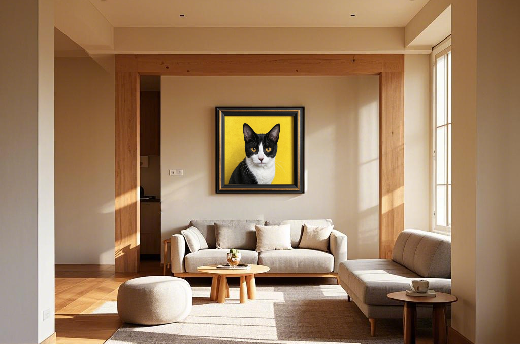 Custom Pet Portrait- Personalized Pet Portrait Crystal Porcelain canvas Painting