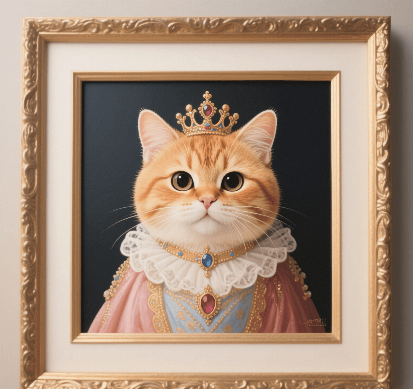 Custom Pet Photo- Personalized Pet Portrait Royal Princess