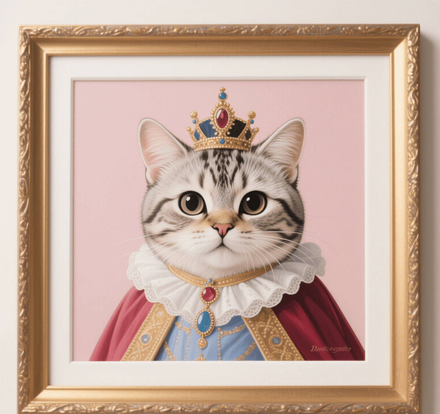 Custom Pet Photo- Personalized Pet Portrait Royal Princess