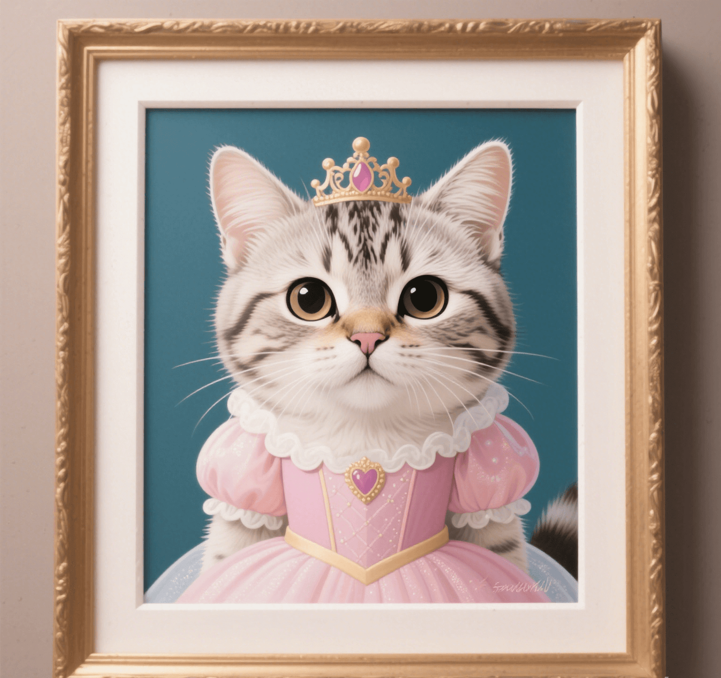 Custom Pet Photo- Personalized Pet Portrait Royal Princess