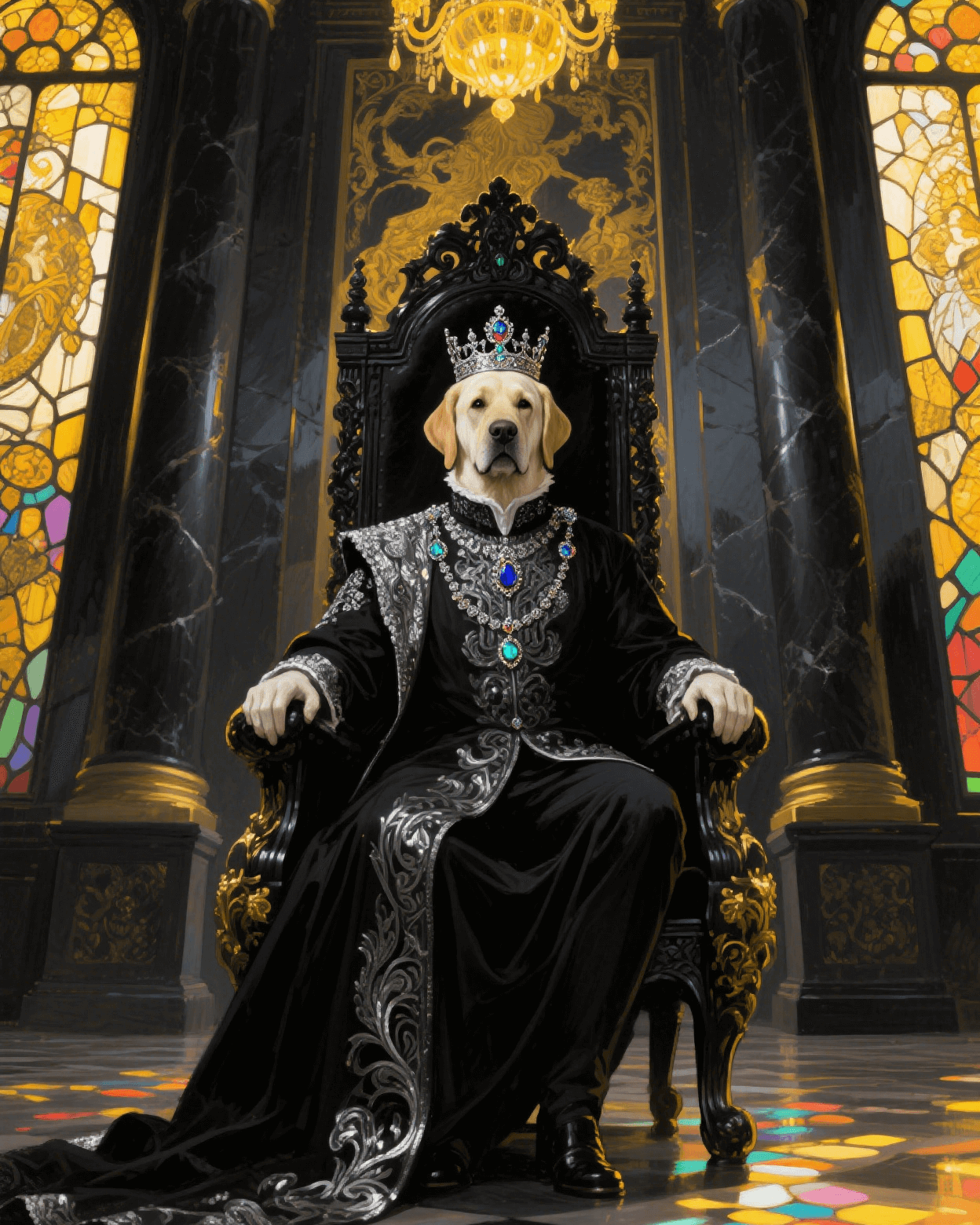 Custom Pet Photo- Personalized Pet Portrait -Royalty Portrait