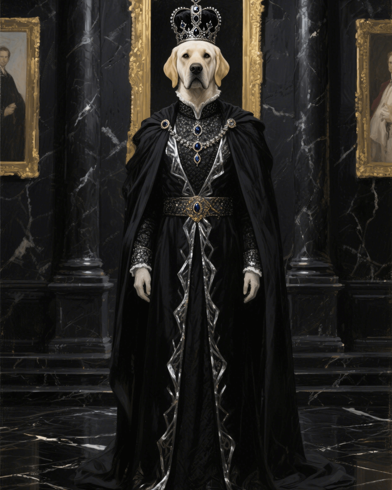 Custom Pet Photo- Personalized Pet Portrait -Royalty Portrait