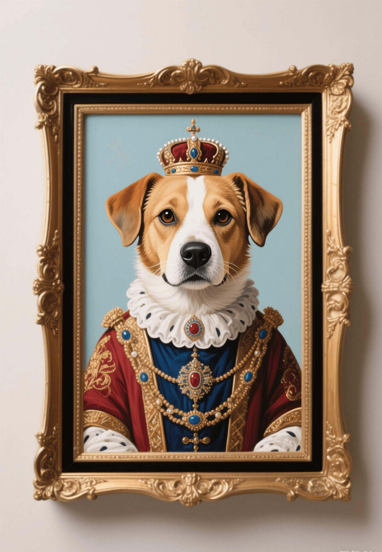 Custom Pet Photo- Personalized Pet Portrait Royal Style
