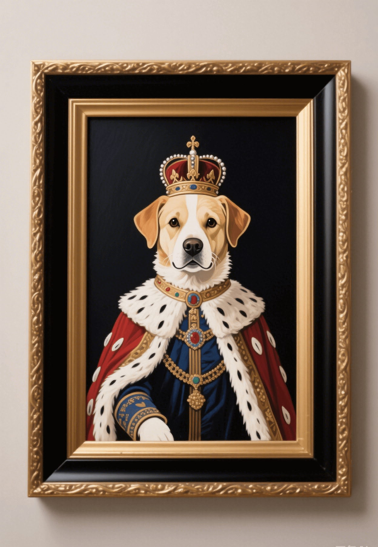Custom Pet Photo- Personalized Pet Portrait Royal Style