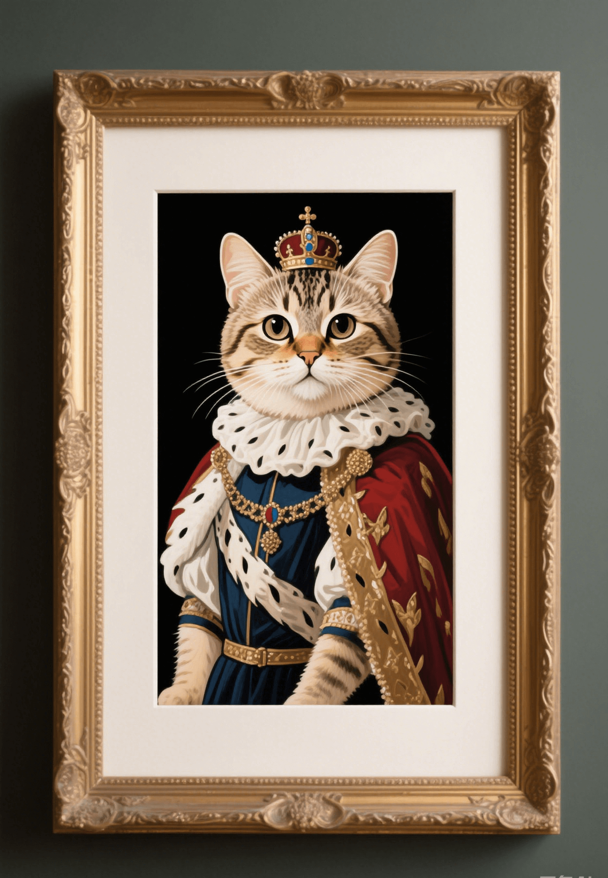 Custom Pet Photo- Personalized Pet Portrait Royal Style