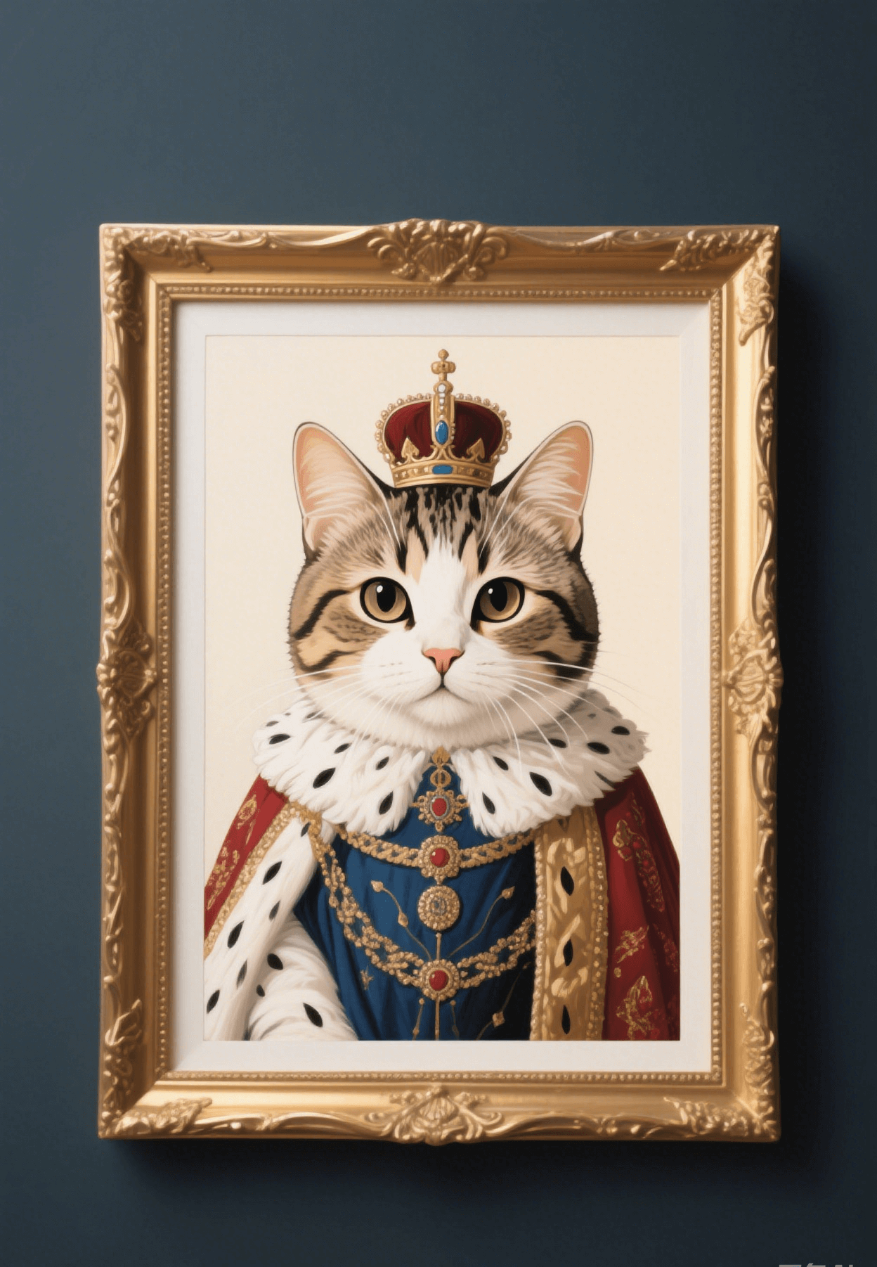 Custom Pet Photo- Personalized Pet Portrait Royal Style