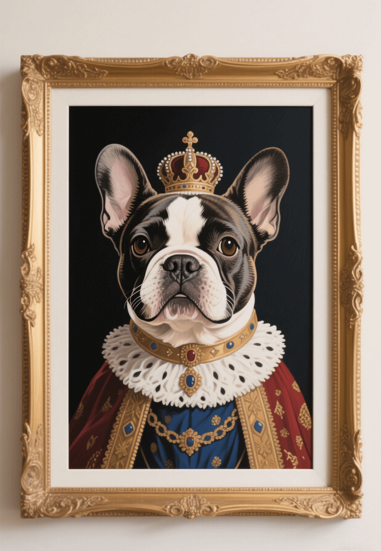 Custom Pet Photo- Personalized Pet Portrait Royal Style