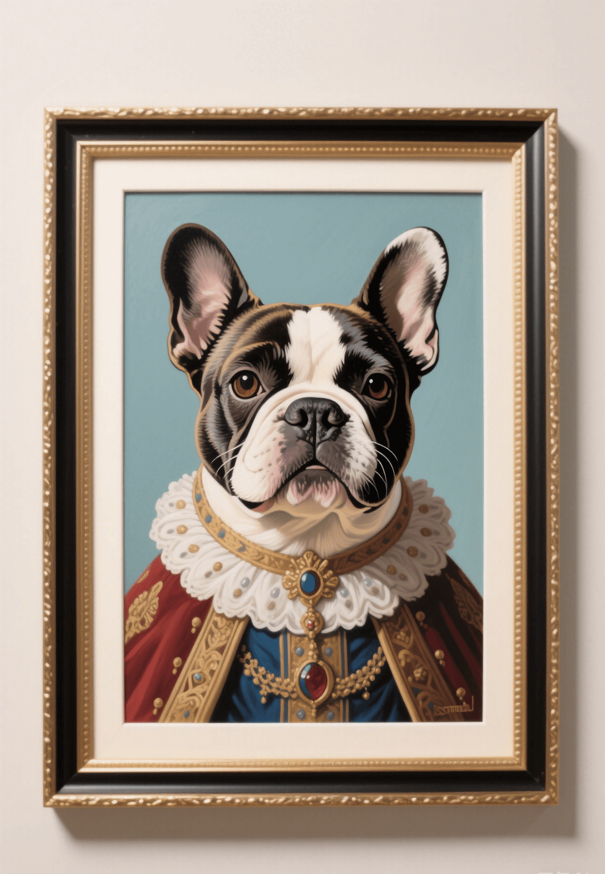 Custom Pet Photo- Personalized Pet Portrait Royal Style