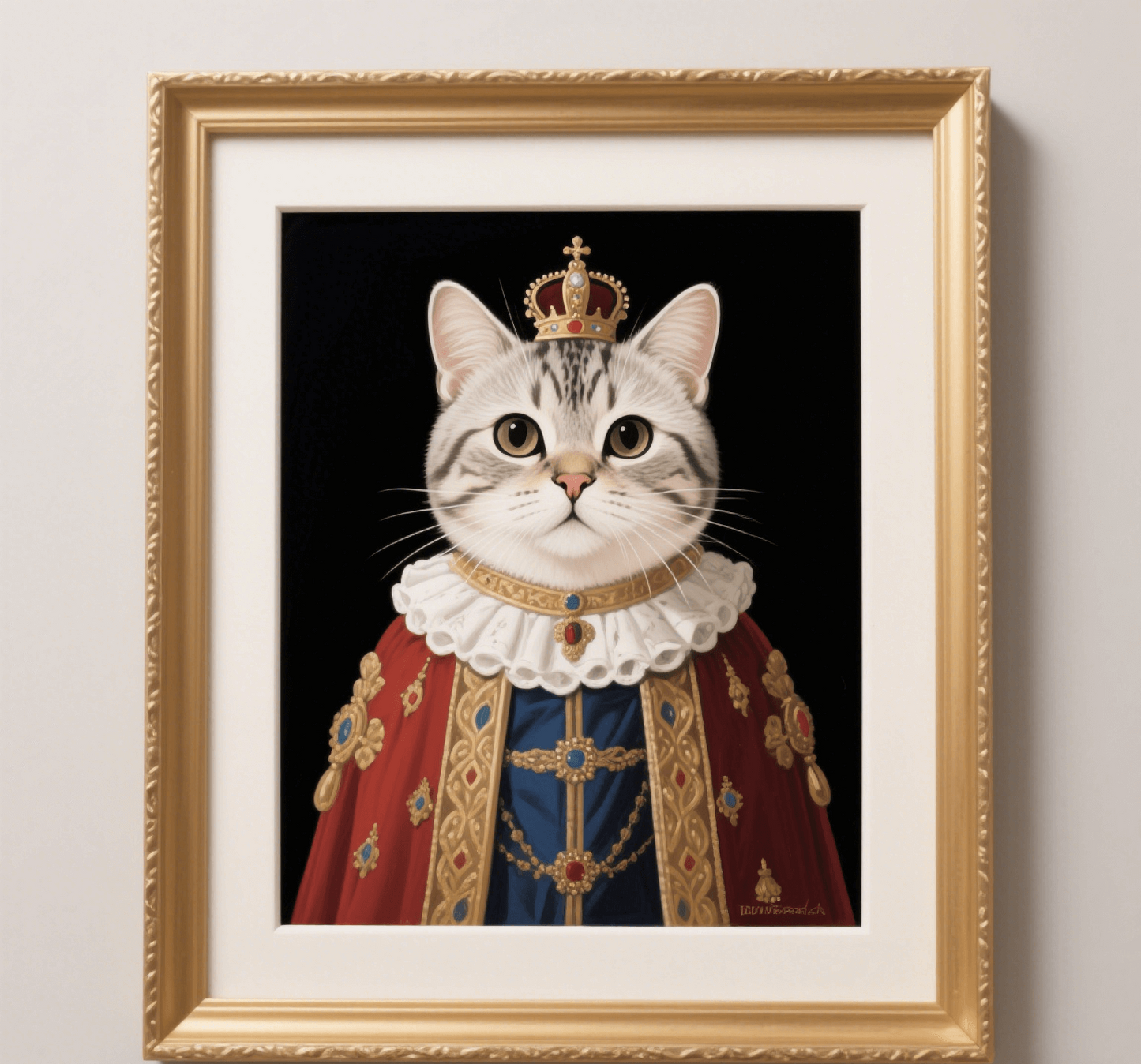 Custom Pet Photo- Personalized Pet Portrait Royal Style