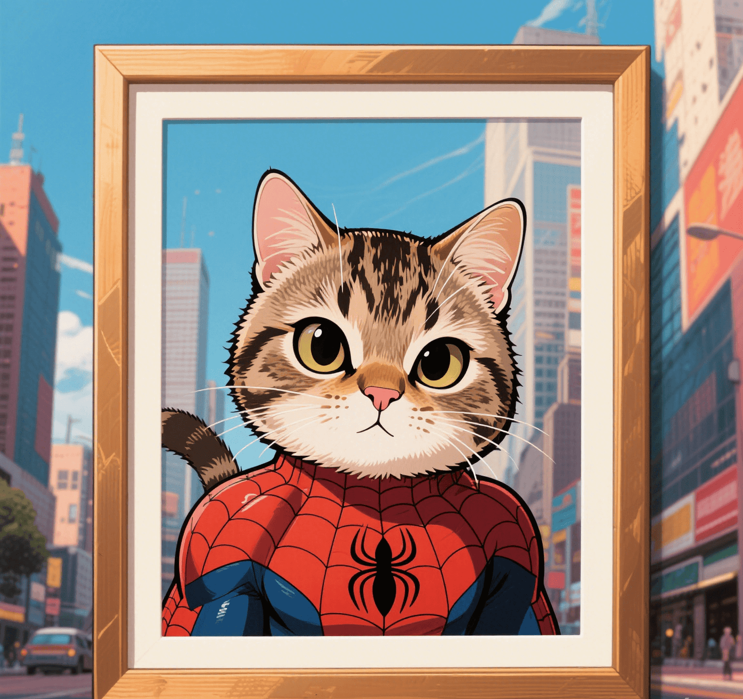 Custom Pet Photo- Personalized Pet Portrait -Spiderman