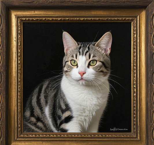 Custom Pet Photo- Personalized Pet Portrait Oil Painting Style