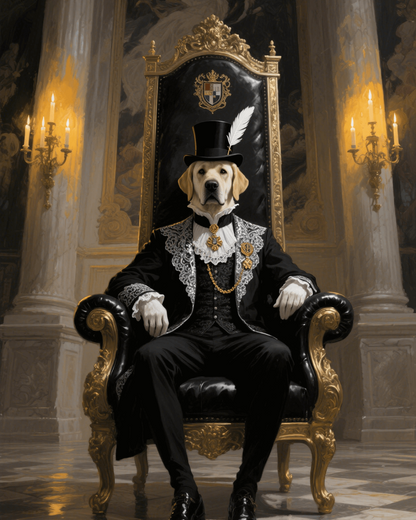 Custom Pet Photo- Personalized Pet Portrait -Royalty Portrait