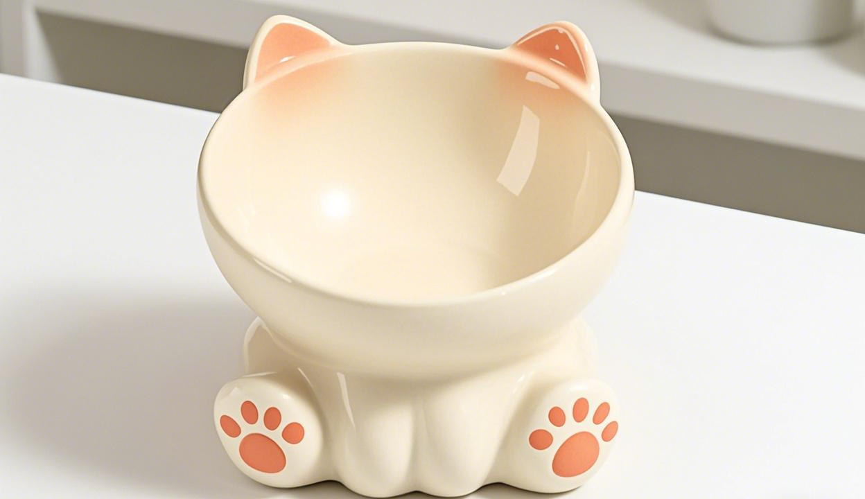 Cat  Bowl-Cute Ceramic Cat Bowl