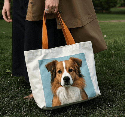 Customized canvas tote bag with Pet Photo