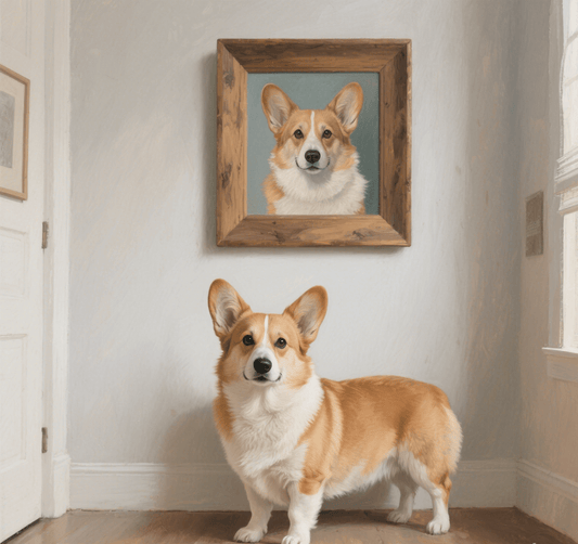 Custom Pet Portrait- Personalized Pet Portrait Crystal Porcelain canvas Painting