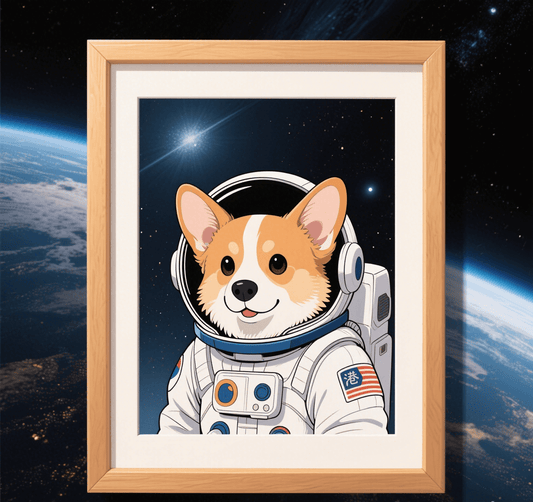 Custom Pet Photo- Personalized Pet Portrait -Astronaut