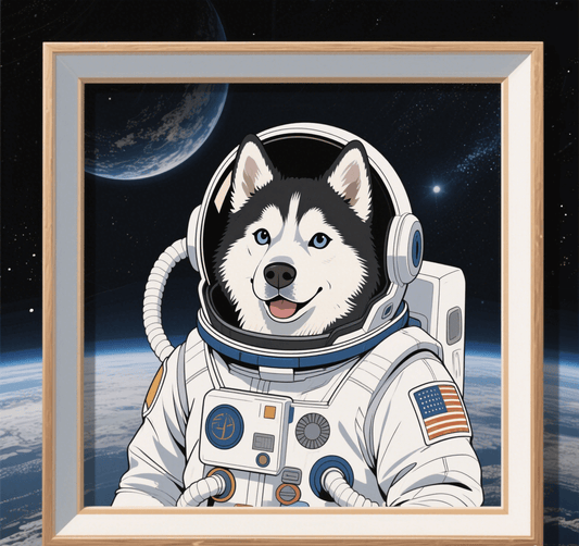 Custom Pet Photo- Personalized Pet Portrait -Astronaut