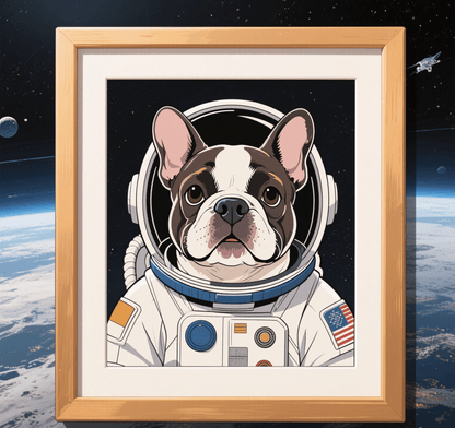 Custom Pet Photo- Personalized Pet Portrait -Astronaut
