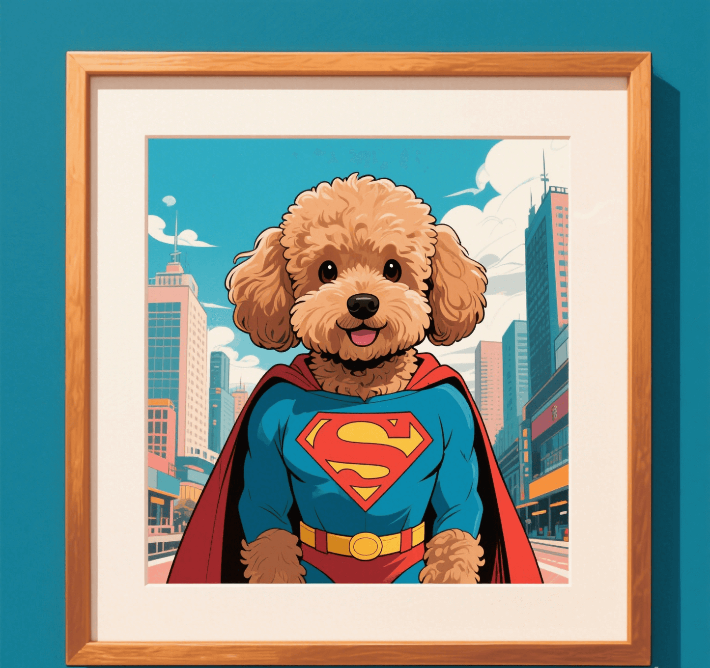 Custom Pet Photo- Personalized Pet Portrait -Superman