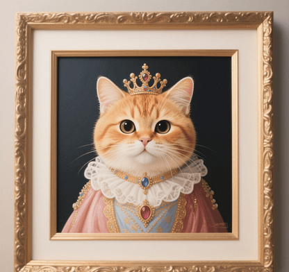 Custom Pet Photo- Personalized Pet Portrait Royal Princess
