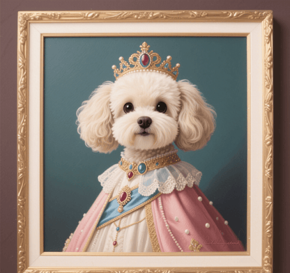 Custom Pet Photo- Personalized Pet Portrait Royal Princess