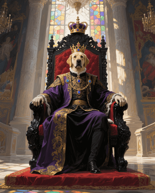 Custom Pet Photo- Personalized Pet Portrait -Royalty Portrait