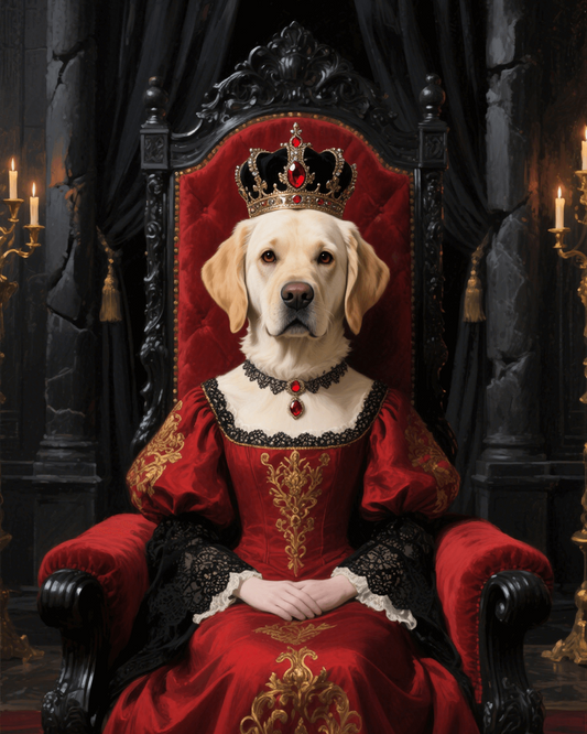 Custom Pet Photo- Personalized Pet Portrait -Royalty Portrait