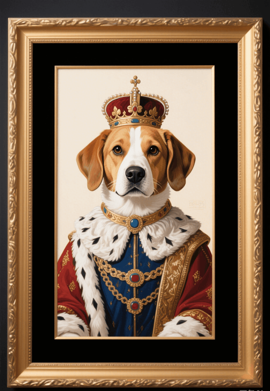 Custom Pet Photo- Personalized Pet Portrait Royal Style