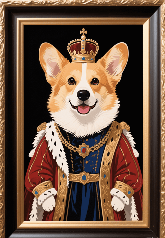 Custom Pet Photo- Personalized Pet Portrait Royal Style