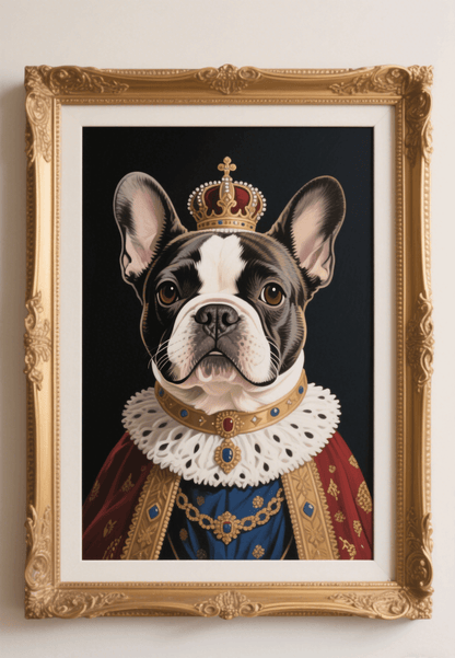 Custom Pet Photo- Personalized Pet Portrait Royal Style