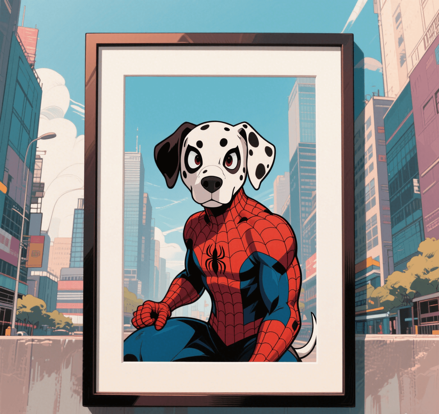 Custom Pet Photo- Personalized Pet Portrait -Spiderman